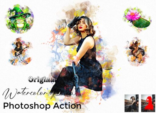 Original Watercolor Paint Photoshop Action