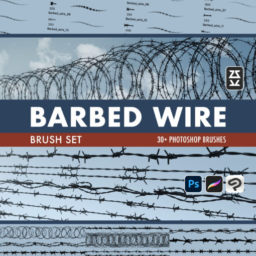 Barbed Wire Brush Set